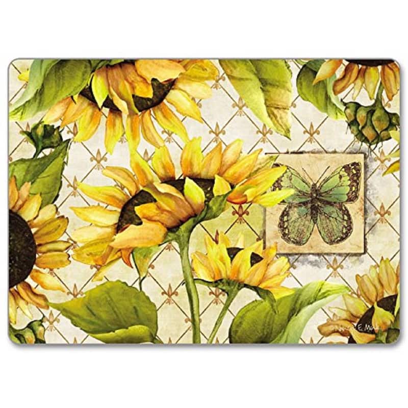CounterArt Sunflowers in Bloom Hardboard Placemat, Set of 2