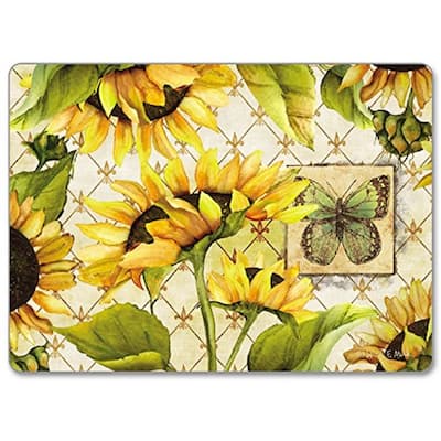 CounterArt Sunflowers in Bloom Hardboard Placemat, Set of 2