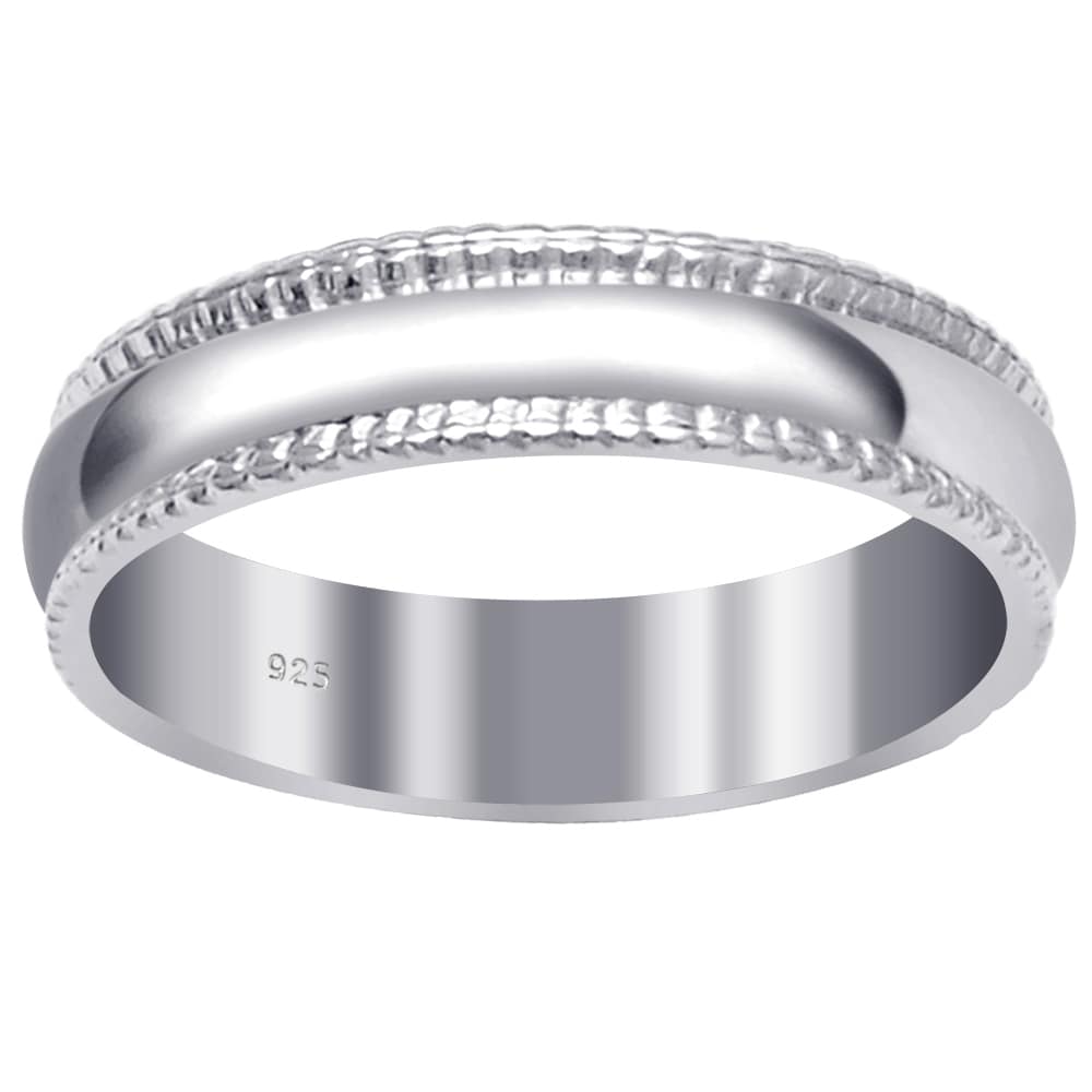Glitzs Jewels Sterling Silver Eternity Anniversary Band Stackable Ring 2mm Choose Your Color