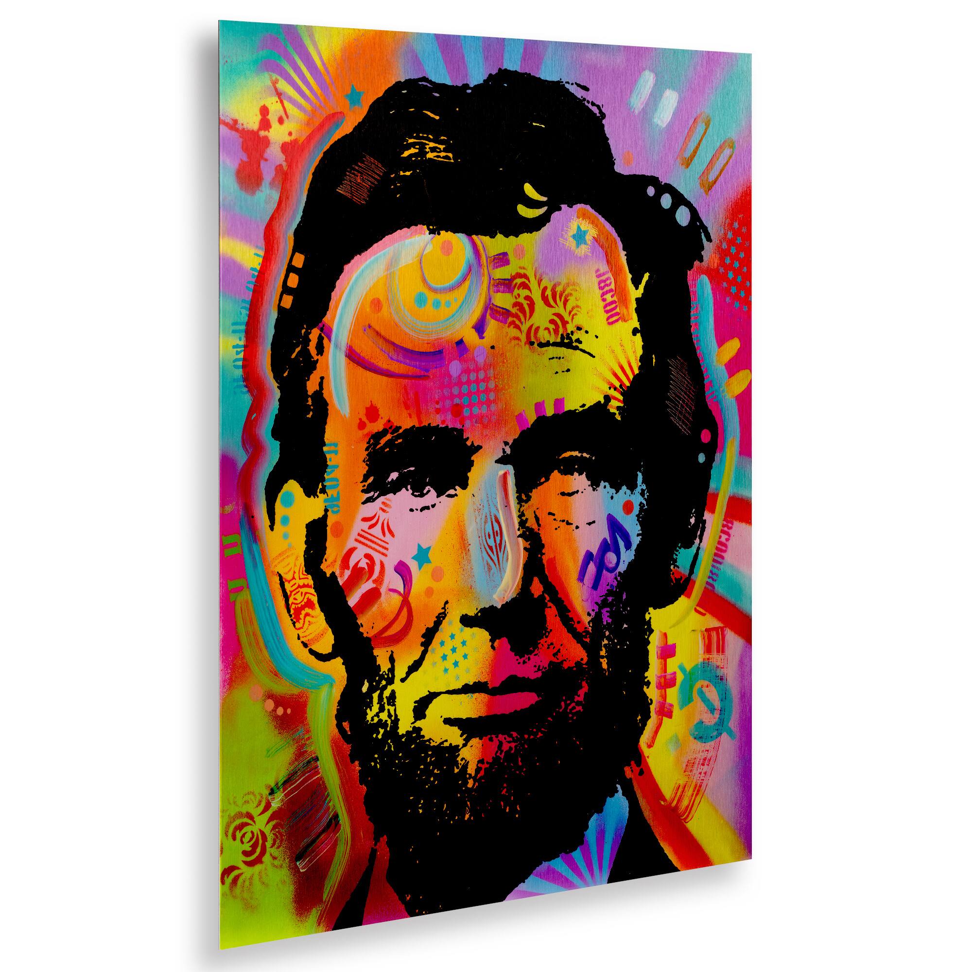 Dean Russo 'Abraham Lincoln IV' Floating Brushed Aluminum Art - On Sale ...