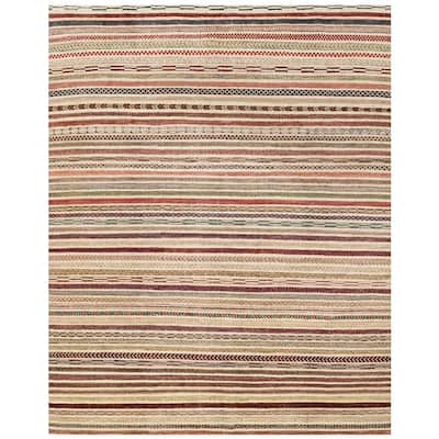 Handmade Vegetable Dye Gabbeh Wool Rug (Afghanistan) - 7'8 x 9'6