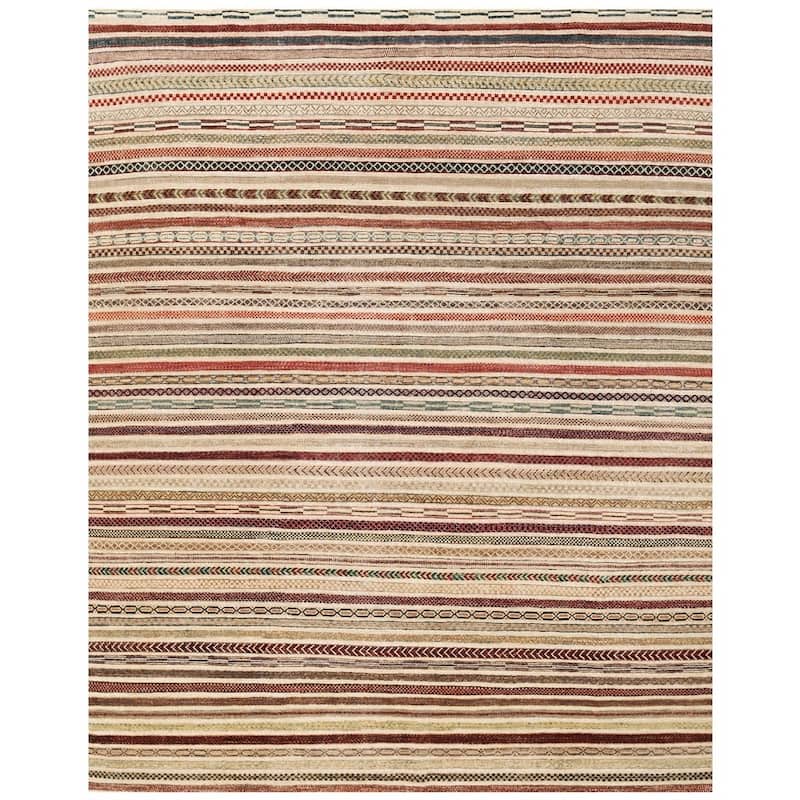 Handmade Vegetable Dye Gabbeh Wool Rug (Afghanistan) - 7'8 x 9'6