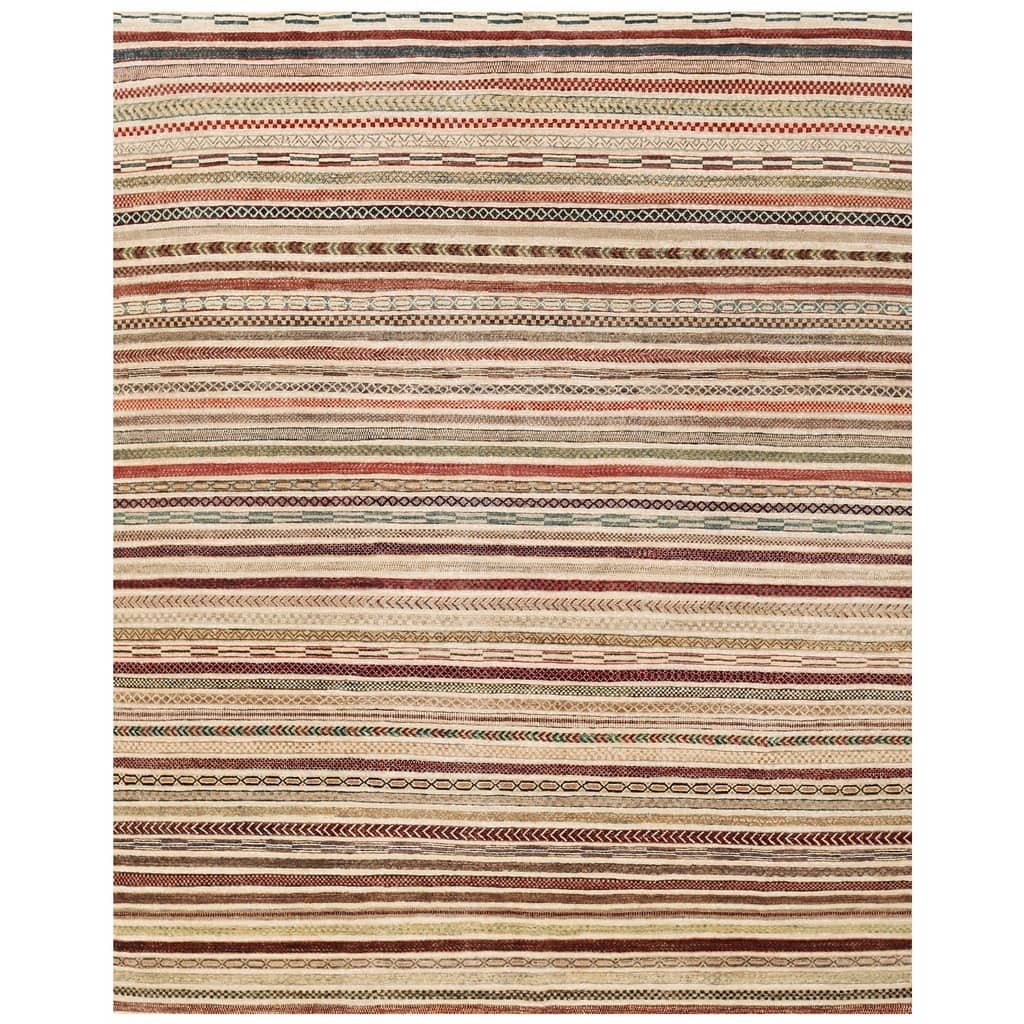 Handmade Vegetable Dye Gabbeh Wool Rug (Afghanistan) - 7'8 x 9'6