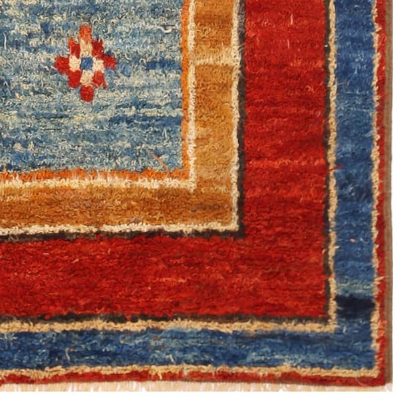 Handmade Vegetable Dye Shag Gabbeh Wool Rug (Afghanistan) - 4'11 x 6'11