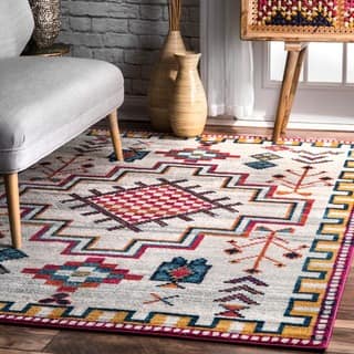 Southwestern 7x9 10x14 Rugs For Less Nuloom Contemporary Southwestern Silver Rug 8 X 10