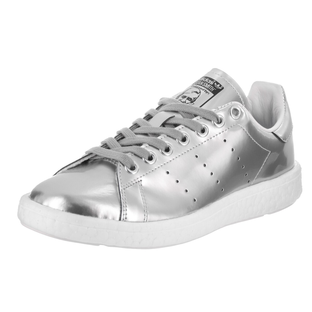 silver stan smith sneakers