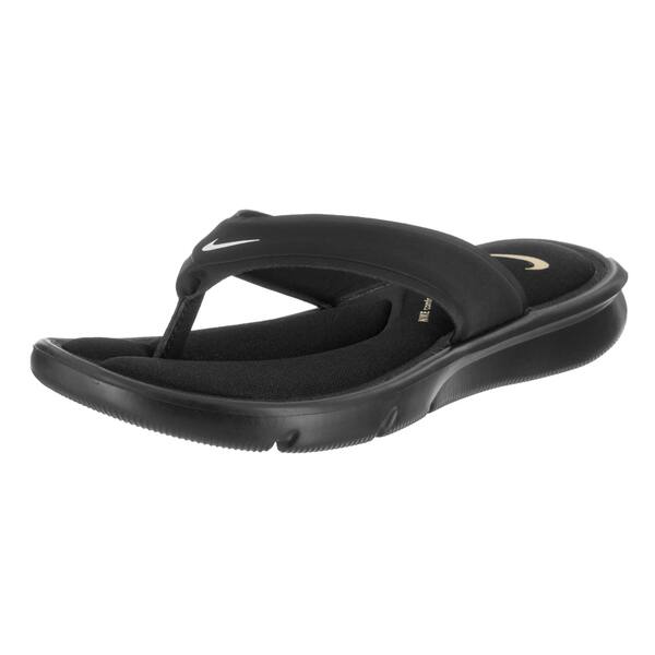 Shop Nike Women S Ultra Comfort Black Thong Sandals Overstock