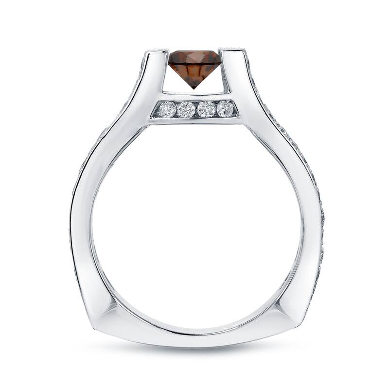 Auriya 14k Gold 3 1/4ctw Modern Brown Diamond Engagement Ring (H-I, SI1-SI2)