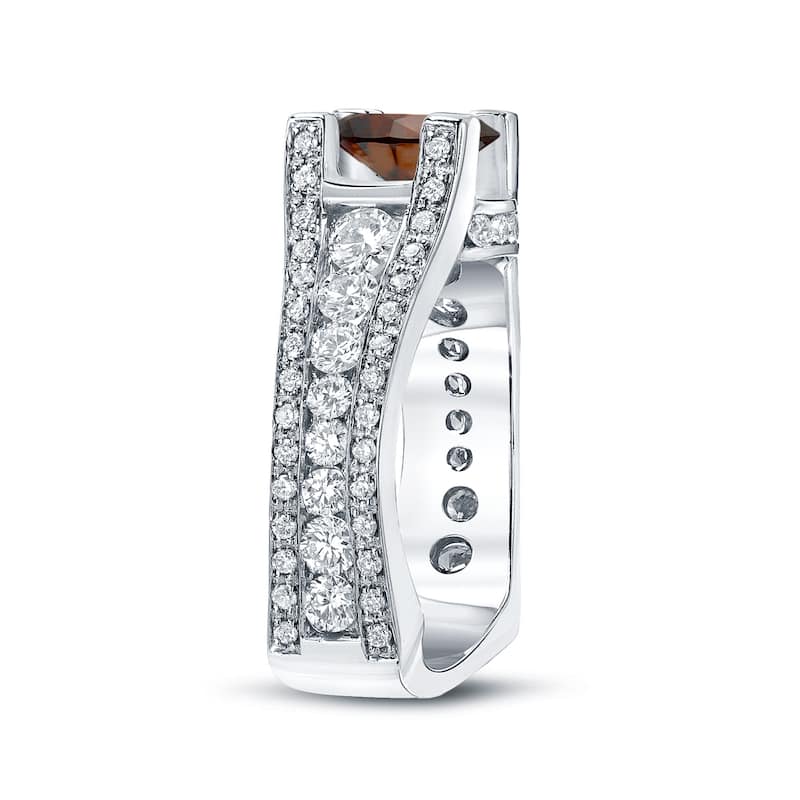 Auriya 14k Gold 3 1/4ctw Modern Brown Diamond Engagement Ring (H-I, SI1-SI2)