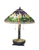 Serena d'italia Tiffany-style Green Dragonfly Table Lamp with library ...