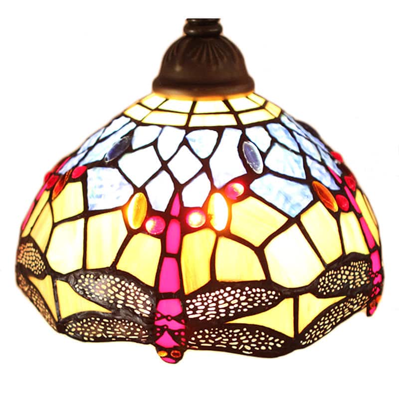 Tiffany-style Dragonfly Bridge Floor Lamp