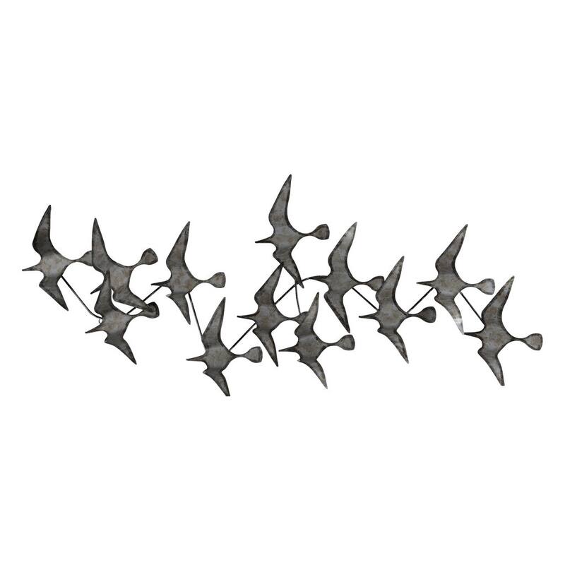 Carbon Loft Birds Metal Wall Sculpture
