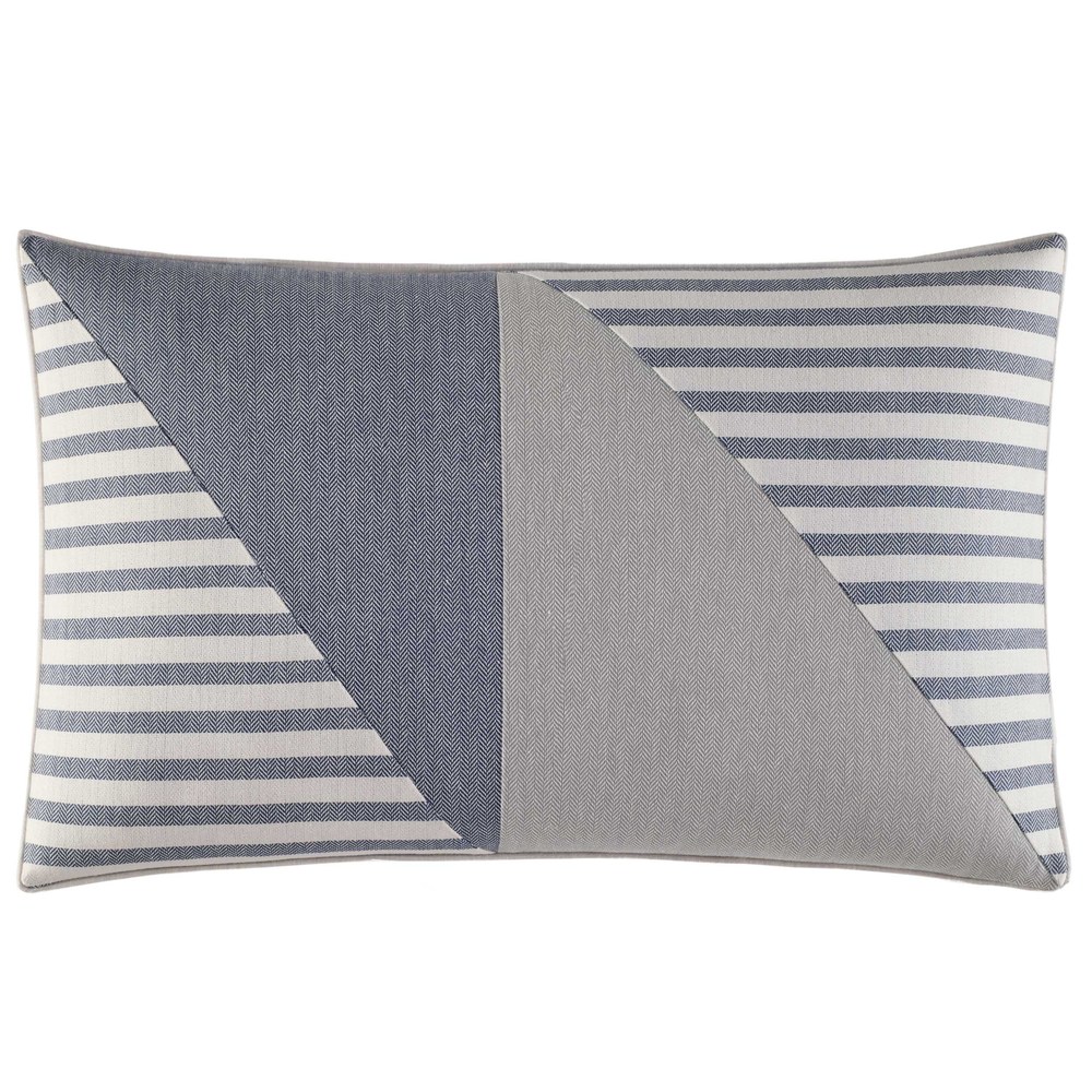 Evergrace Freja Woven Stripes Pillow - Blue
