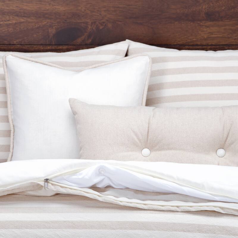 Siscovers Luxury Farmhouse Barley Cotton-Blend Cottage Down Alt Duvet Set