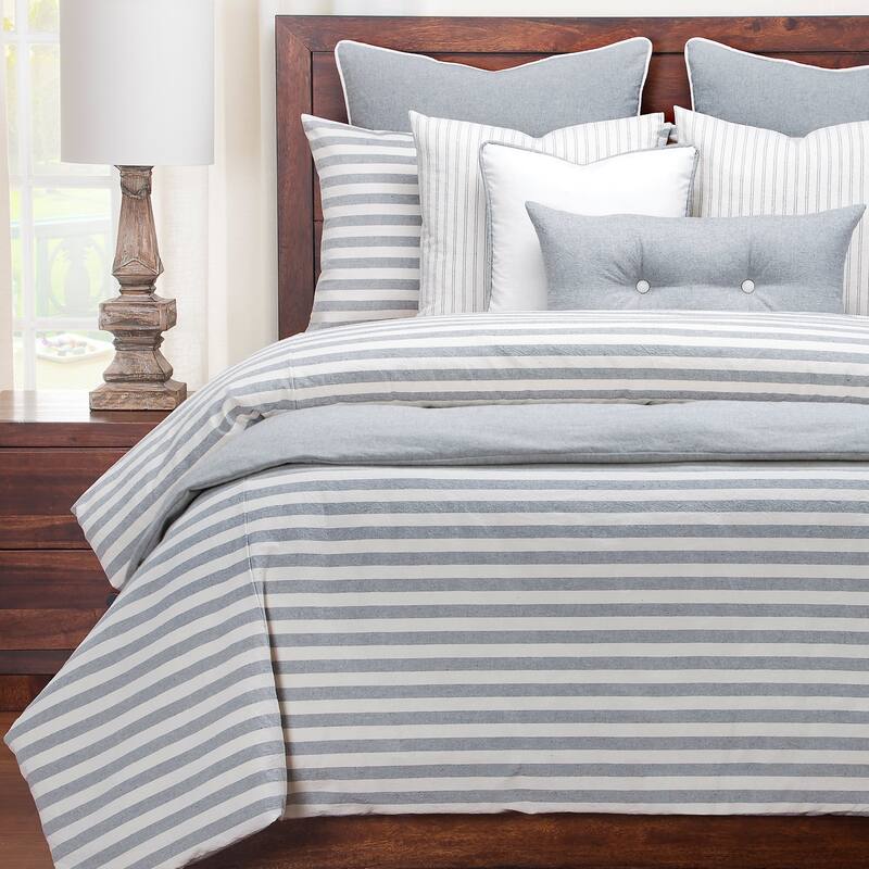 Siscovers Luxury Farmhouse Pewter Cotton-blend Cottage Down Alt Duvet Set