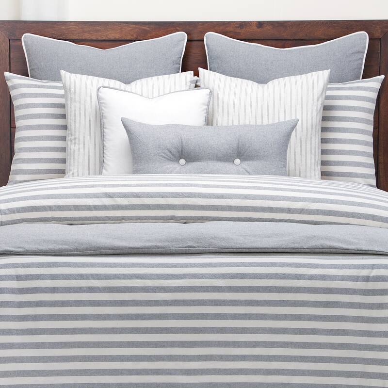 Siscovers Luxury Farmhouse Pewter Cotton-blend Cottage Down Alt Duvet Set