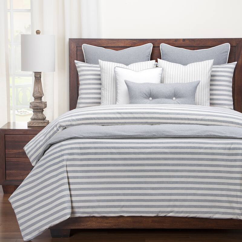 Siscovers Luxury Farmhouse Pewter Cotton-blend Cottage Down Alt Duvet Set