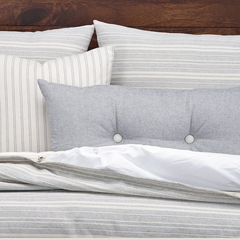 Siscovers Luxury Cottage Pewter Cotton-blend Farmhouse Down Alt Duvet Set