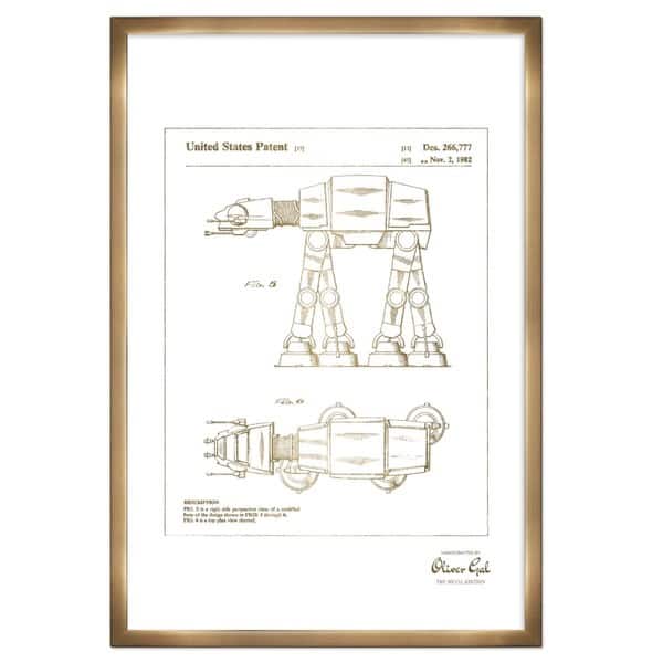 Oliver Gal 'Toiletpaper roll 1891, Gold Metallic' Framed Art Bed