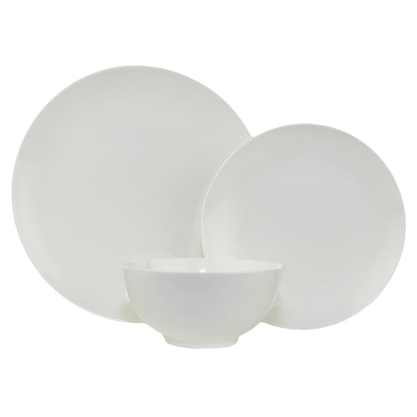 Red Vanilla Pure Vanilla Coupe White 18-piece Bone China Dinner Set