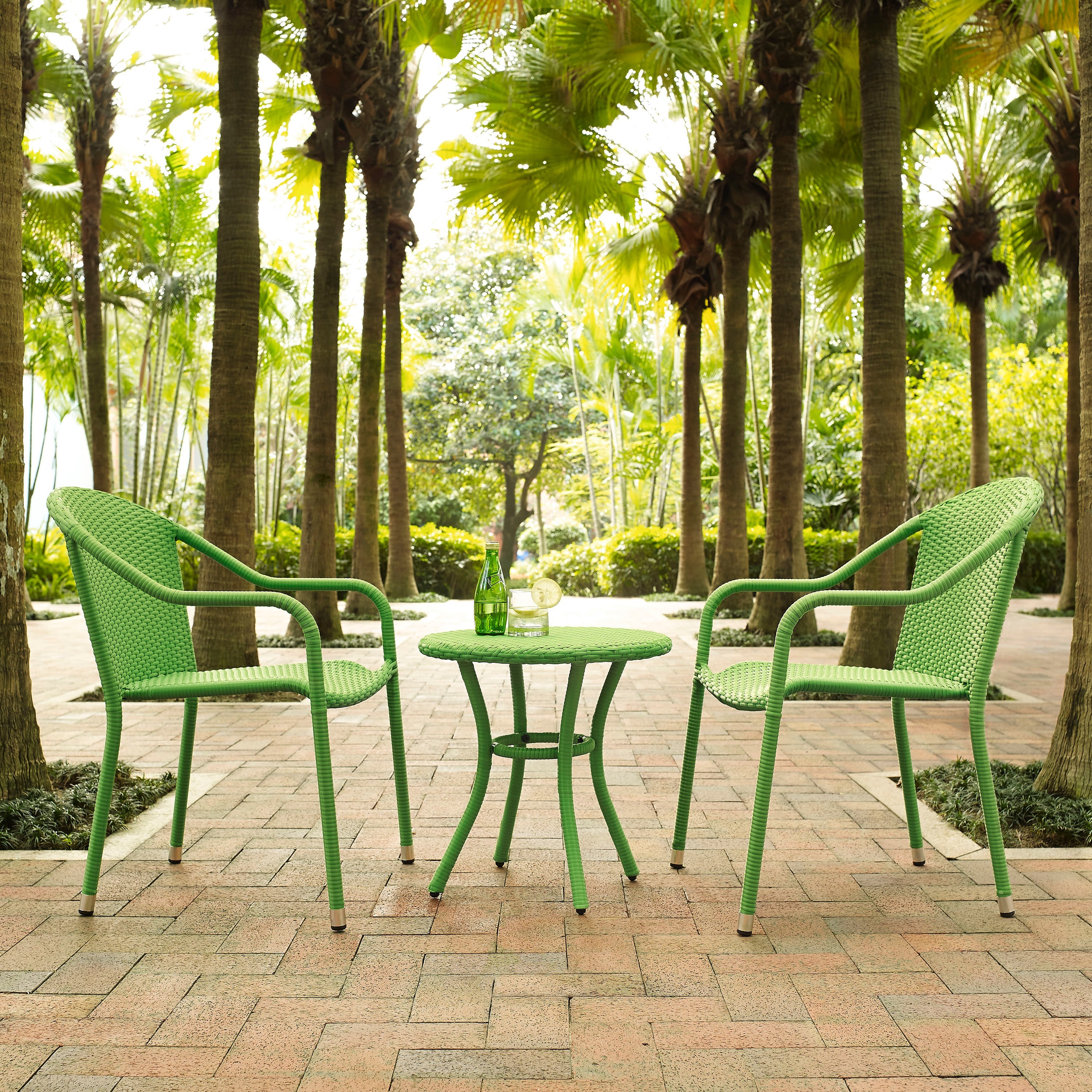 Crosley palm harbor outdoor online wicker stackable chairs