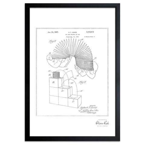 OliverGal'Slinky 1947, Silver Metallic' Framed Art