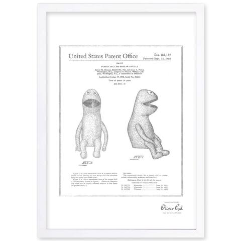 OliverGal'Jim Henson Puppet Doll II 1958, Silver Metallic' Framed Art