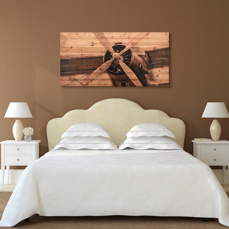 "Plane Propeller" Arte de Legno Digital Print on Solid Wood Wall Art