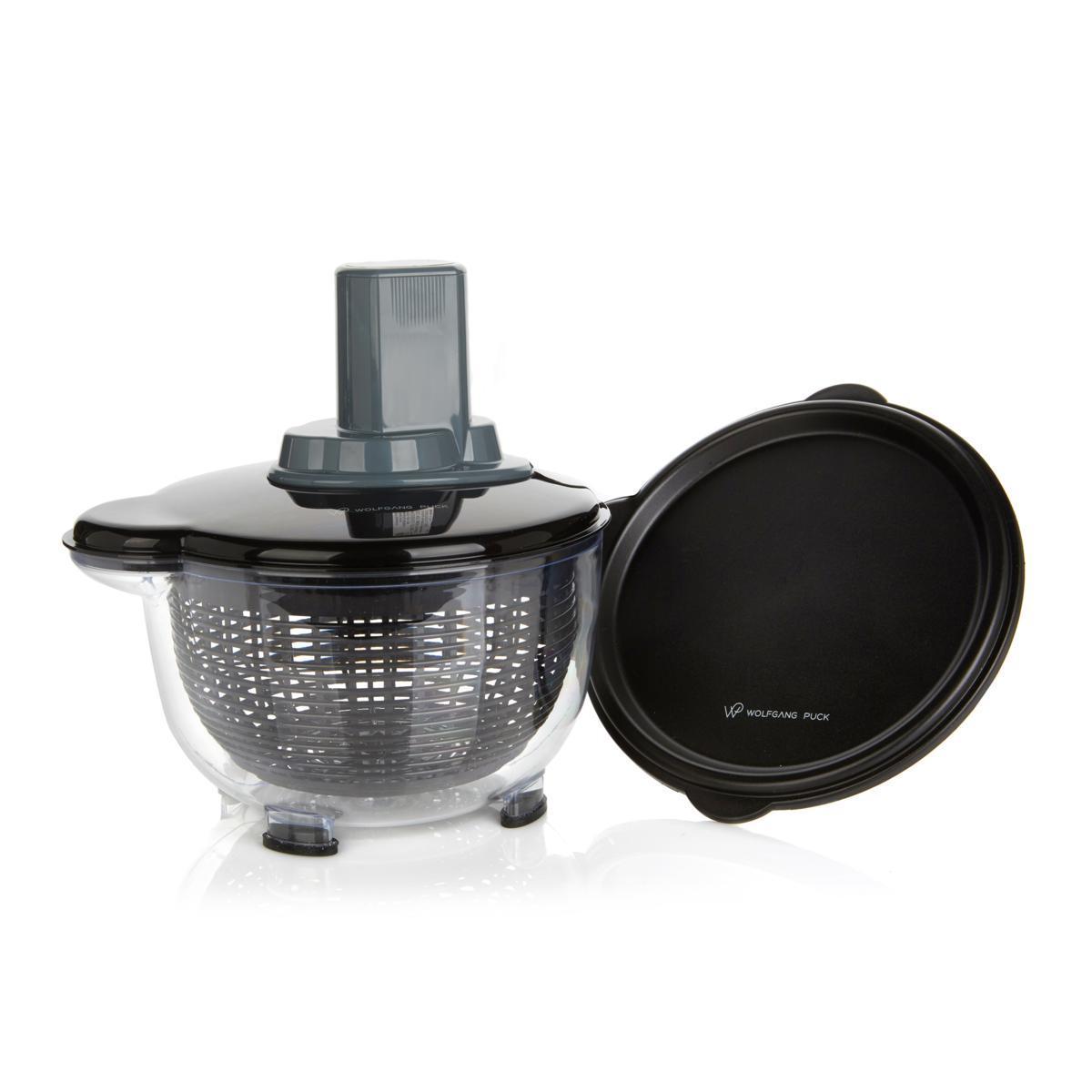 Wolfgang Puck Electric Salad Spinner Gray Kitchen Appliance New
