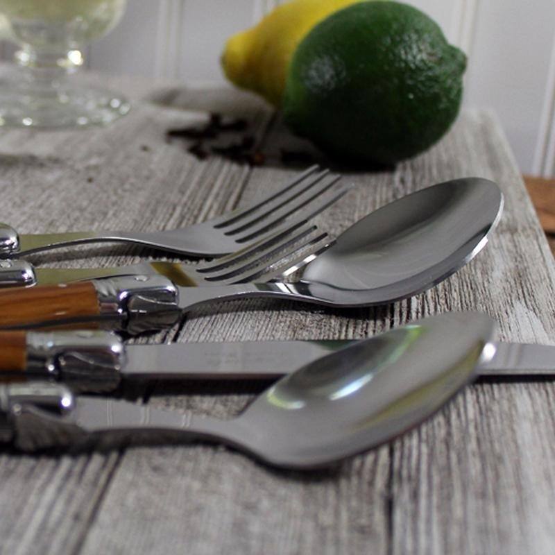 20-piece Laguiole Wood Grain Flatware Set by French Home