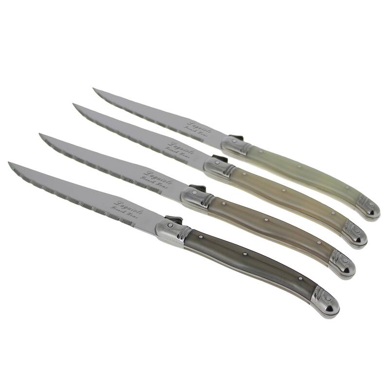 French Home Set of 4 Laguiole Neutral Tones Steak Knives