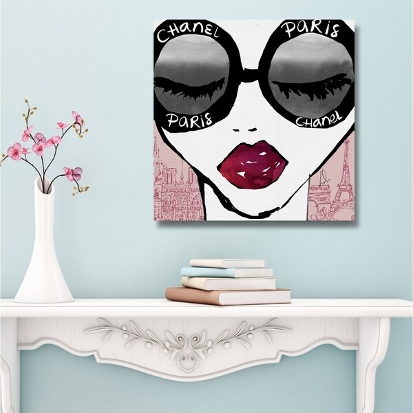Oliver Gal 'Ready for the City' Pink Fashion and Glam Gallery Wrapped Canvas Art