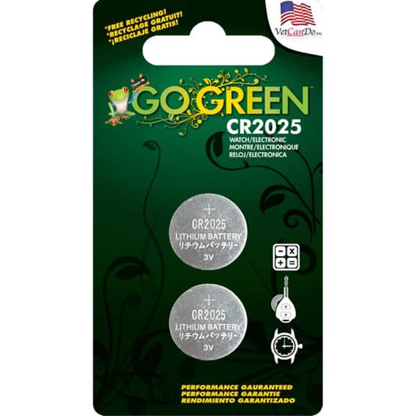 GoGreen 3V Lithium Button Cell CR2025 Batteries (Pack of 2) Overstock