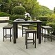 Palm Harbor 5 Piece Outdoor Wicker High Dining Set - Thumbnail 1