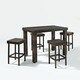preview thumbnail 3 of 6, Crosley Palm Harbor 5 Piece Outdoor Wicker High Dining Set
