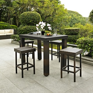 Crosley Palm Harbor 5 Piece Outdoor Wicker High Dining Set