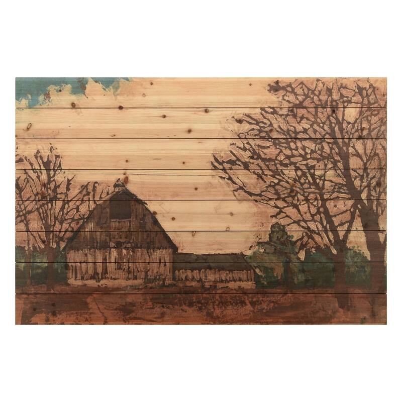 "Erstwhile Barn" Arte de Legno Digital Print on Solid Wood Wall Art - 30 x 45