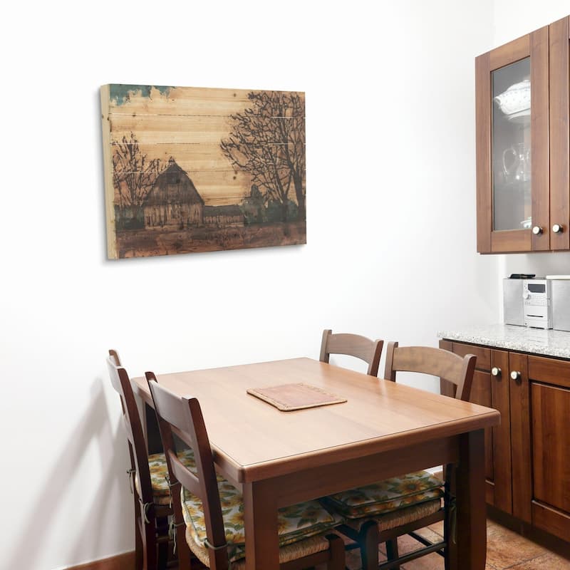 "Erstwhile Barn" Arte de Legno Digital Print on Solid Wood Wall Art
