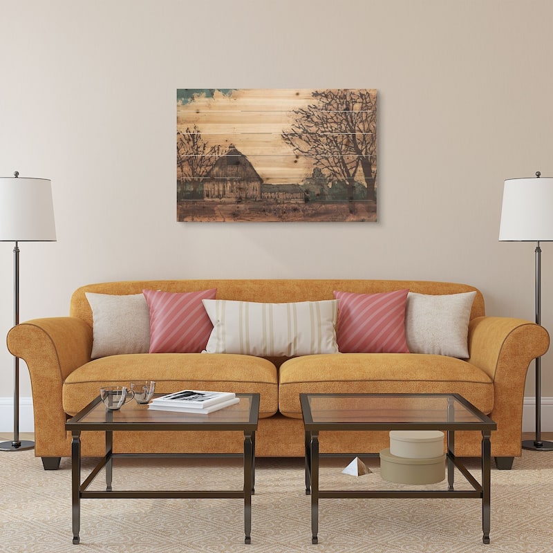 "Erstwhile Barn" Arte de Legno Digital Print on Solid Wood Wall Art