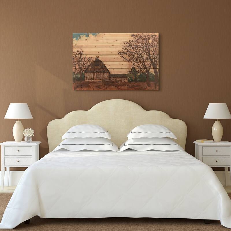 "Erstwhile Barn" Arte de Legno Digital Print on Solid Wood Wall Art