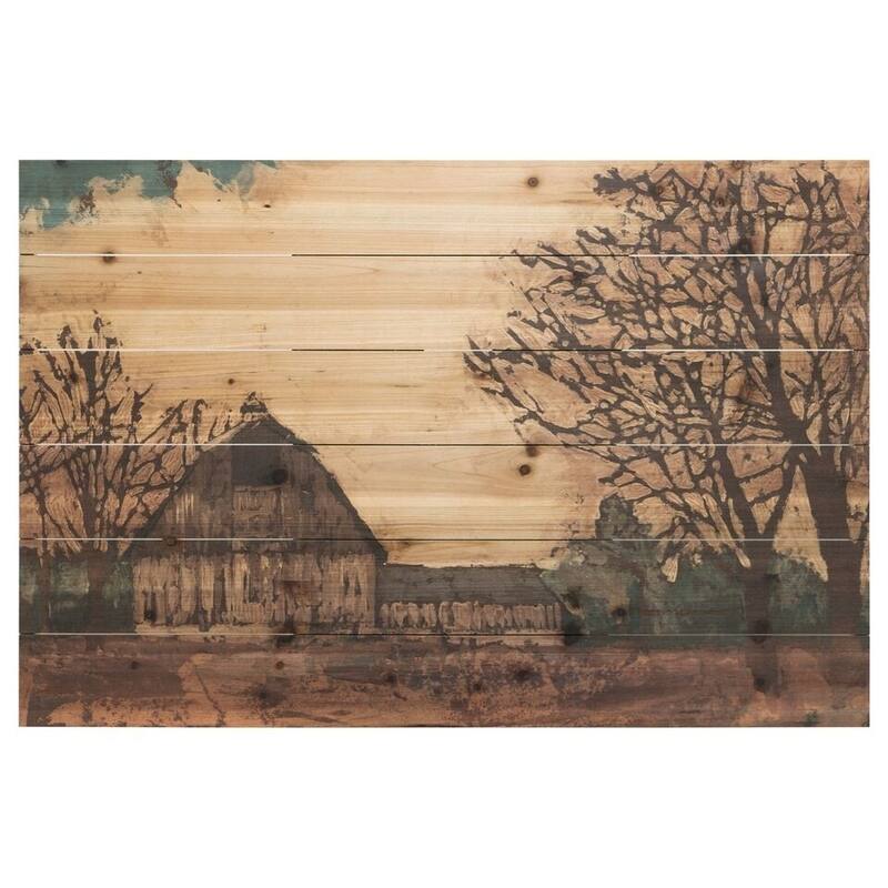"Erstwhile Barn" Arte de Legno Digital Print on Solid Wood Wall Art