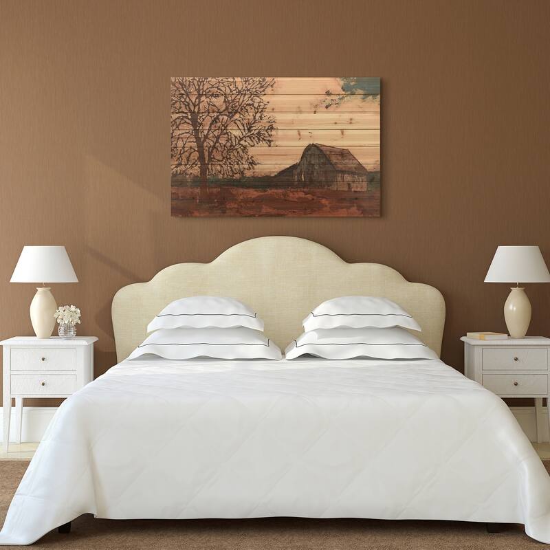 "Erstwhile Barn" Digital Wall Art Print on Solid Fir Wood Planks