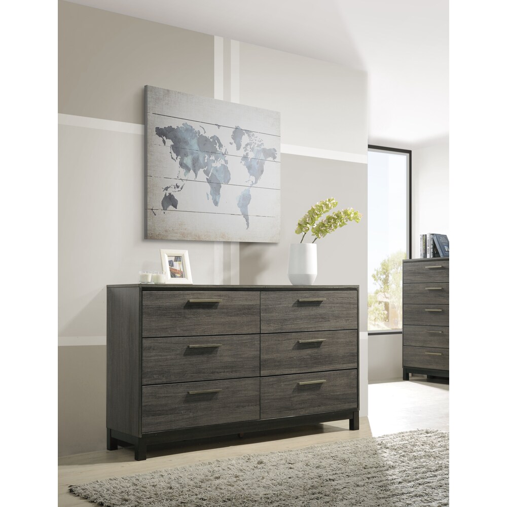 slim fit dress slacks Shop Evangeline 9-drawer Dresser with Mirror Silver Oak at JB's Furniture  Milwaukee's best furniture store