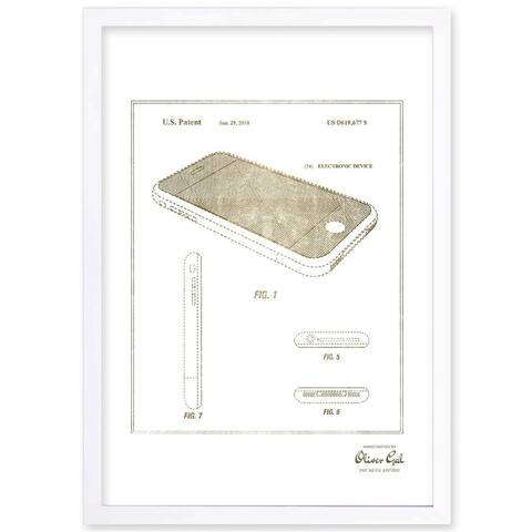 Oliver Gal'Apple Iphone 2010, Gold Metallic' Framed Art