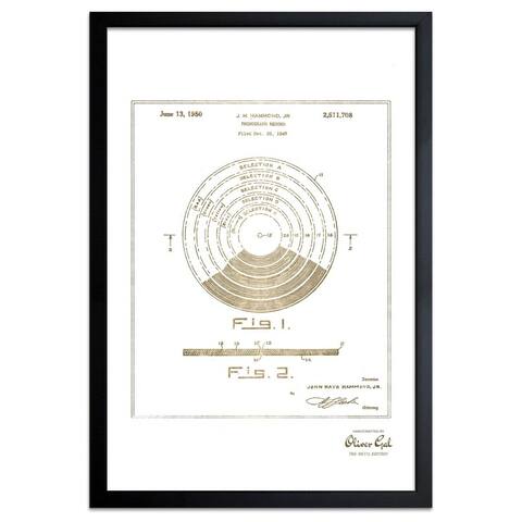 Oliver Gal'Vinyl Record 1948, Gold Metallic' Framed Art