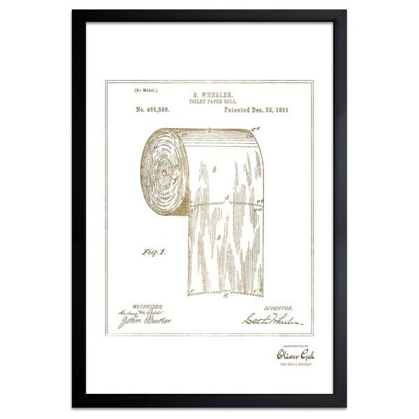 Oliver Gal'Toiletpaper roll 1891, Gold Metallic' Framed Art On Sale