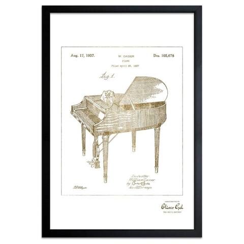 Oliver Gal'Piano 1937, Gold Metallic' Framed Art