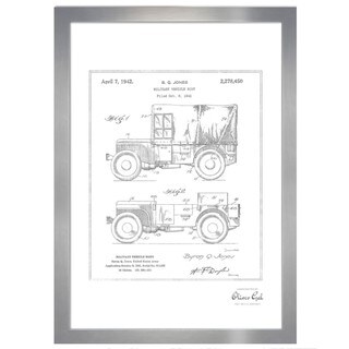 Oliver Gal 'jeep Willys 1942, Silver Metallic' Framed Art - Bed Bath 