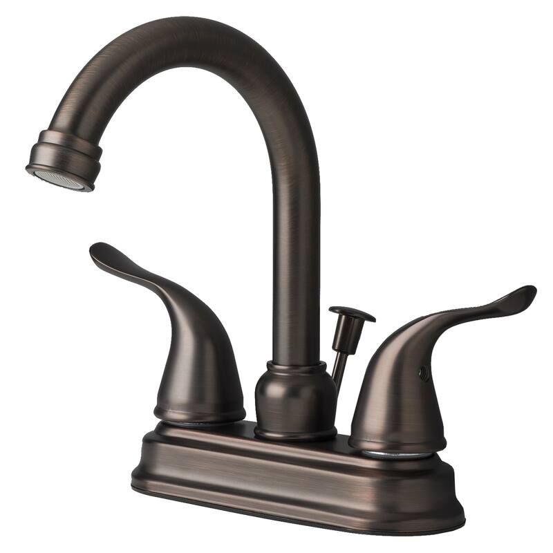 Laguna Brass 2020 Two Handle Centerset Lavatory Faucet with Pop-Up Drain - Bronze Finish/Brushed
