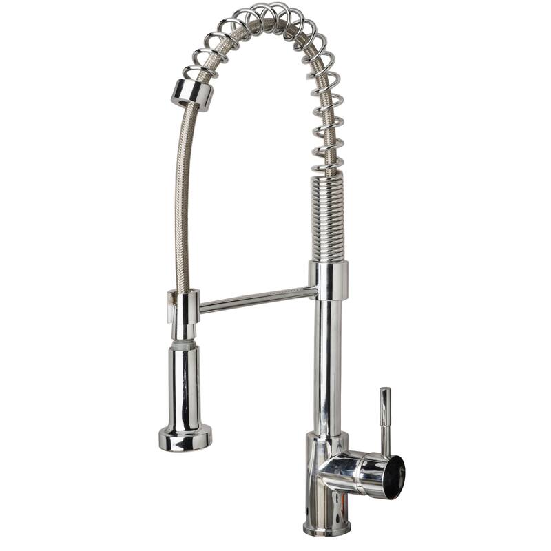 Builders Shoppe Contemporary Single Handle 21" Spring Pull-Down Kitchen Faucet